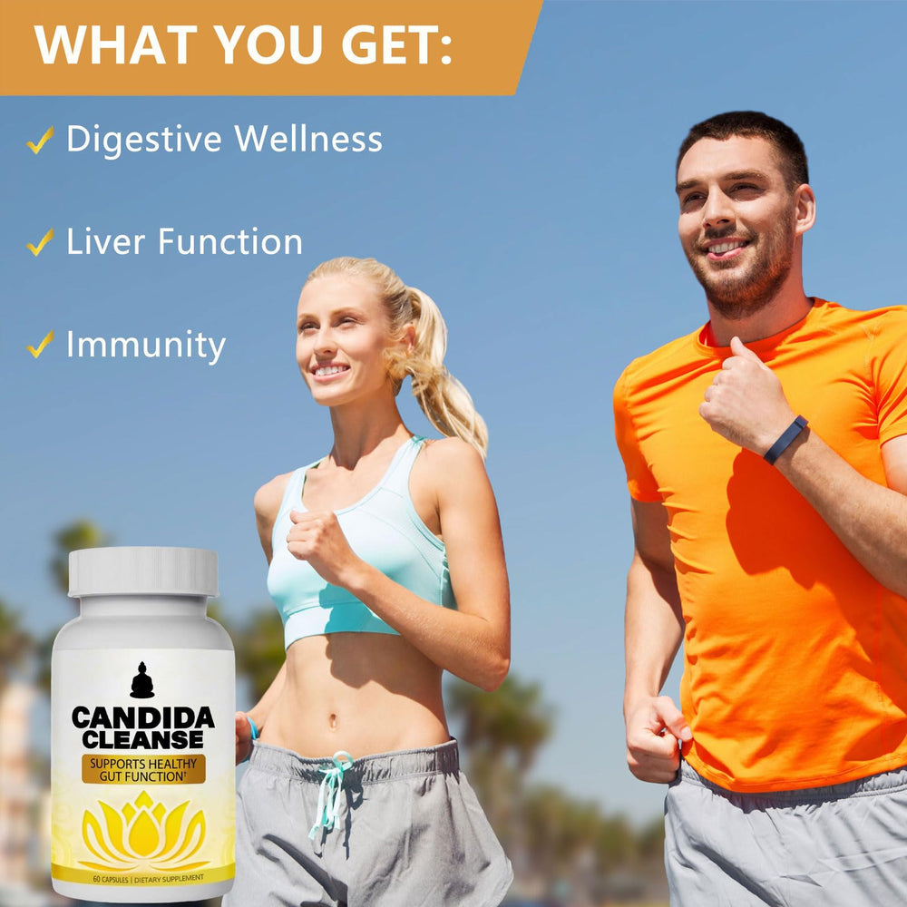 Illustration of gut balance support from Neonomicon Candida Cleanse with natural herbs