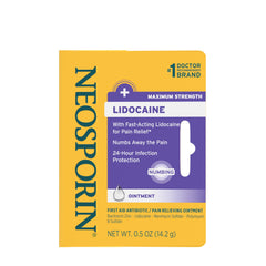Neosporin lidocaine tube 0.5 oz ready for quick wound care and relief.