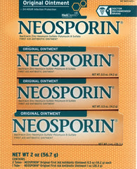 Neosporin Original First Aid Antibiotic Ointment 2oz bottle for minor wound care.