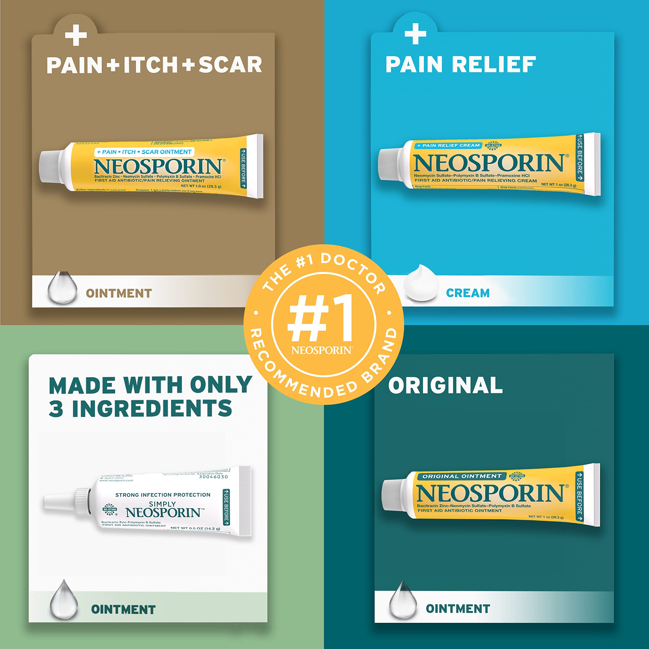 Neosporin Original with HeliDerm technology supports healing.