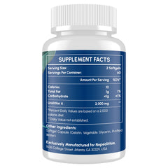 Nepeolithia Urolithin A daily-use bottle in a kitchen setting.