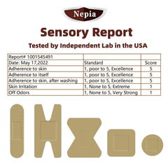Nepia latex-free adhesive bandages ideal for delicate skin.