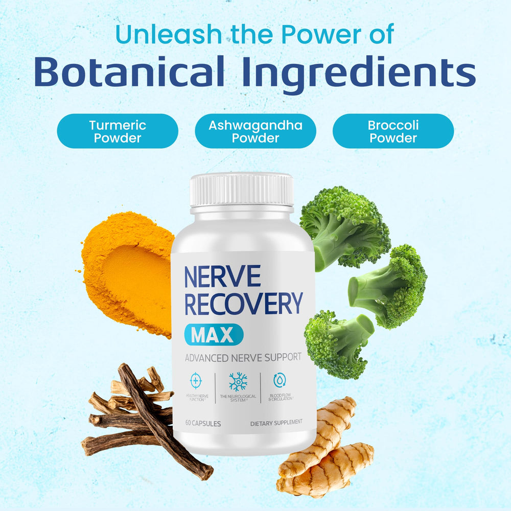 Nerve Recovery Max non-GMO seal signals clean ingredients.