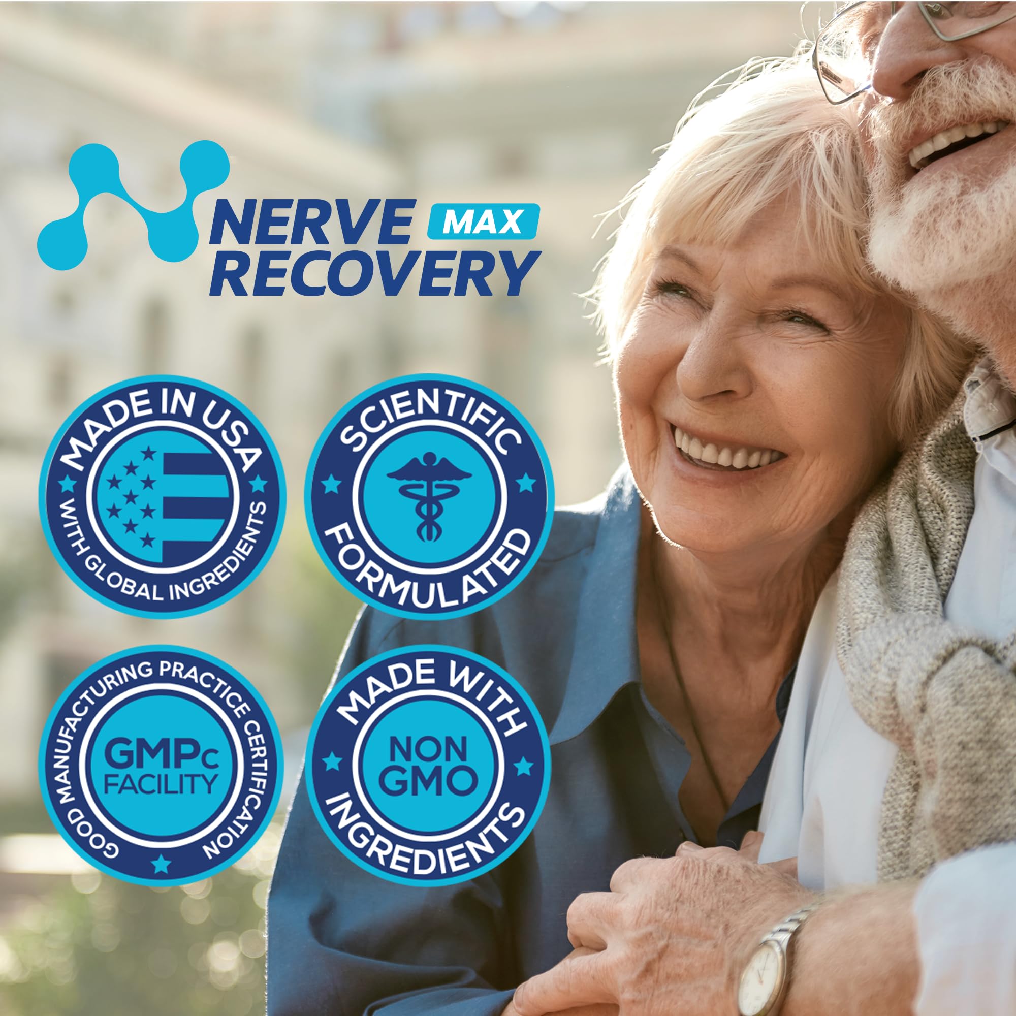 Nerve Recovery Max two-bottle pack highlights 60-day supply.