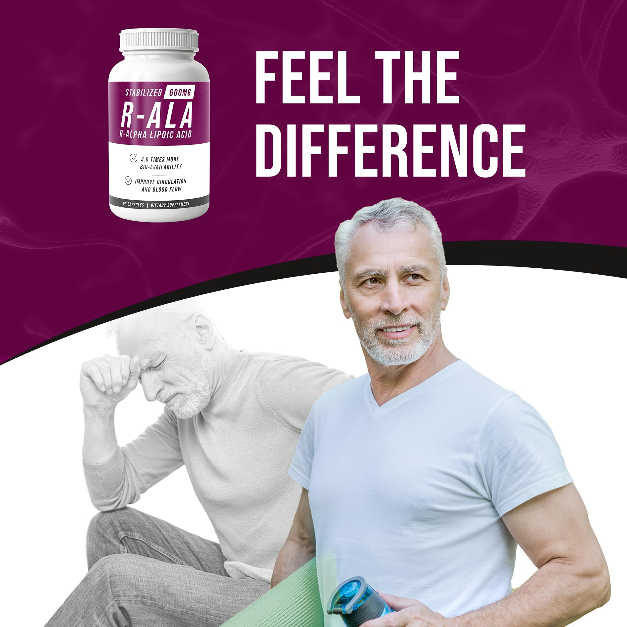 NERVE RENEW 600 mg capsules emphasizing strong dose