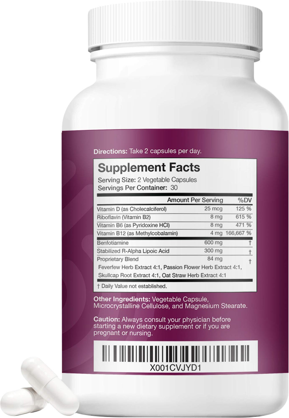 NERVE RENEW capsules in angled view for easy daily intake.