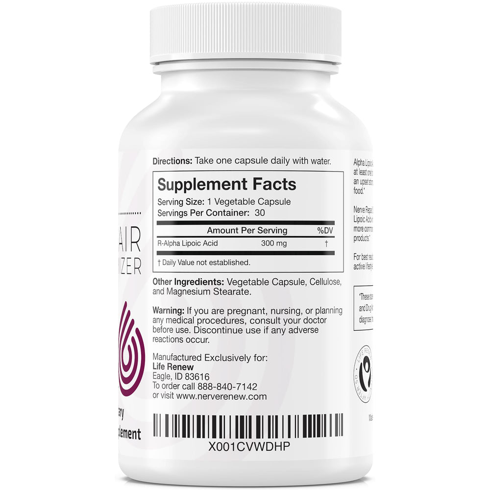 NERVE RENEW Optimizer capsules pack on clean background.