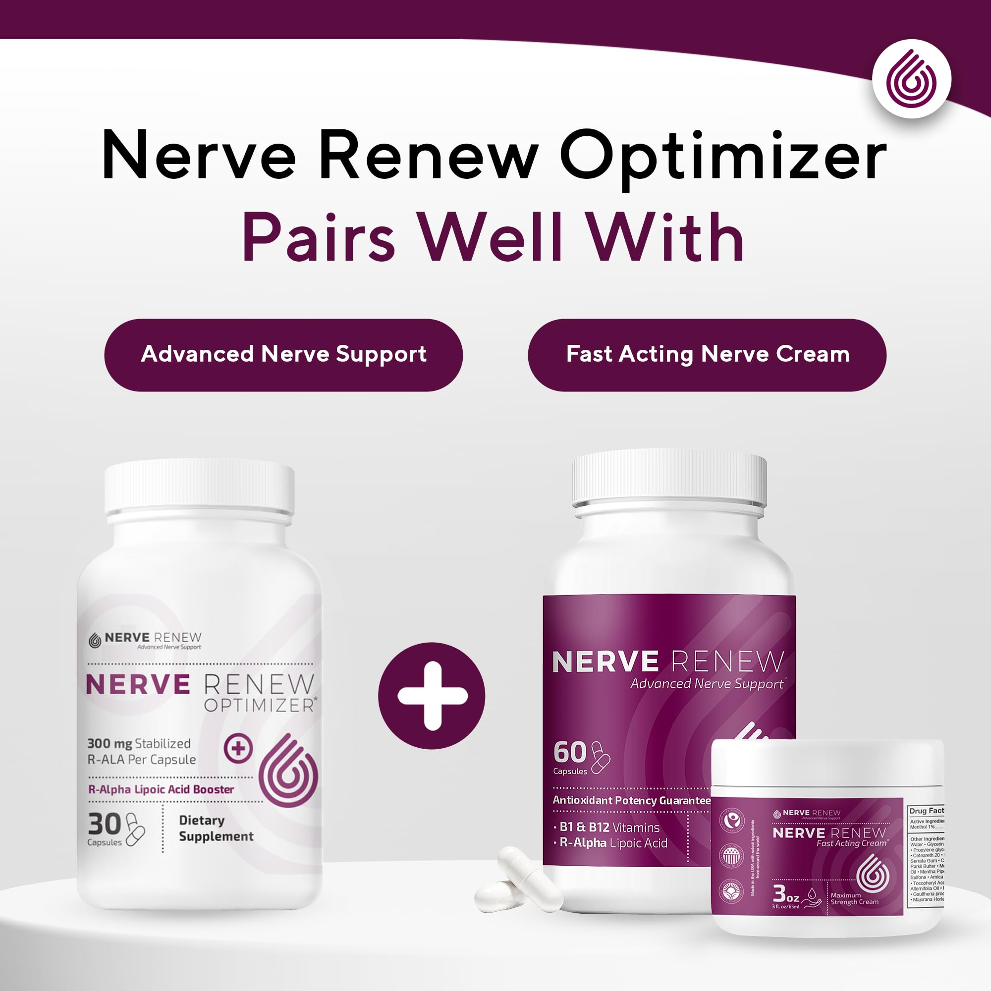 NERVE RENEW Optimizer daily-use scene on a table.