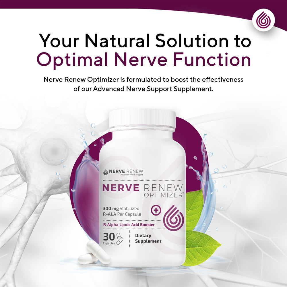 NERVE RENEW Optimizer label detail shows stabilized R-ALA.