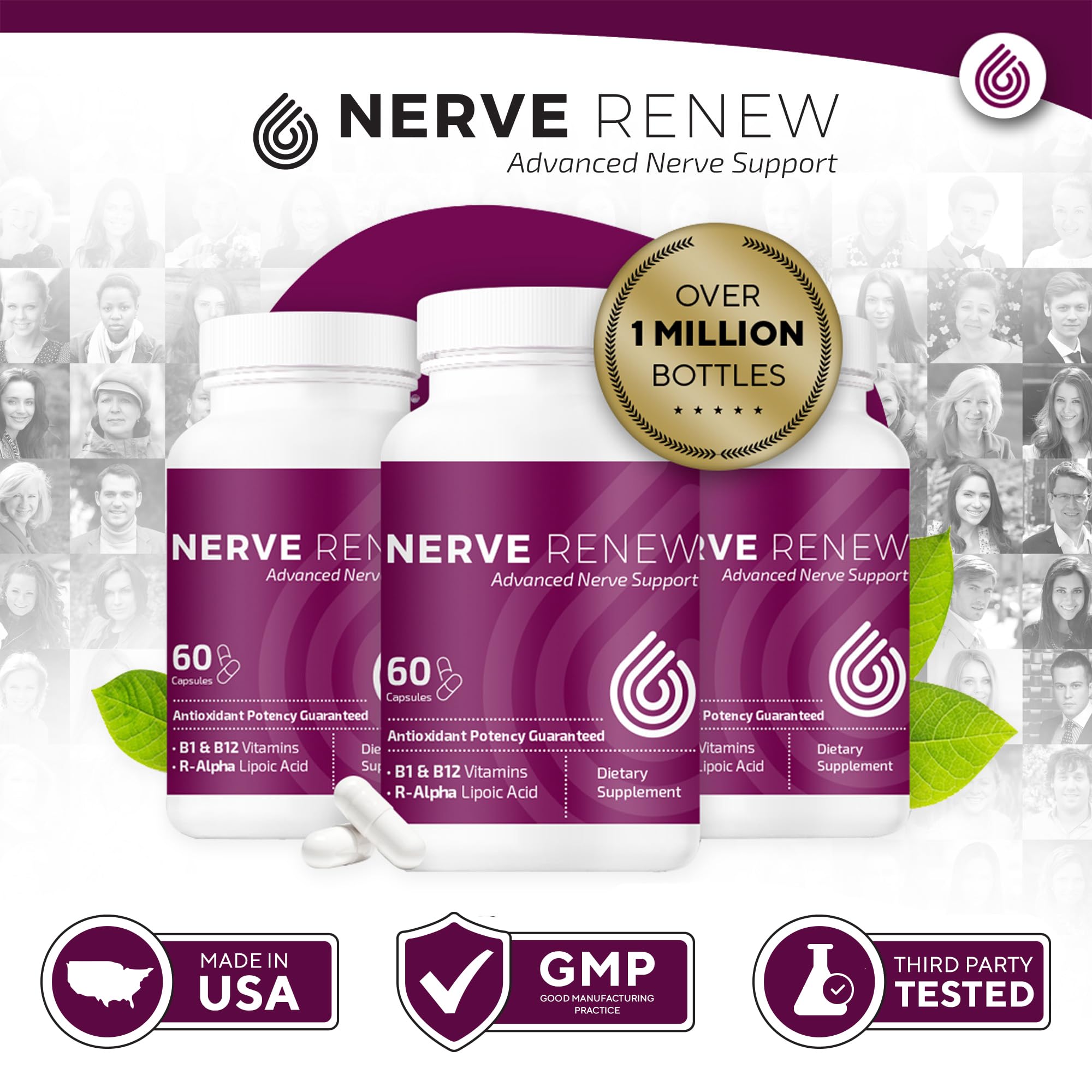 NERVE RENEW packaging with seal conveys trusted quality.