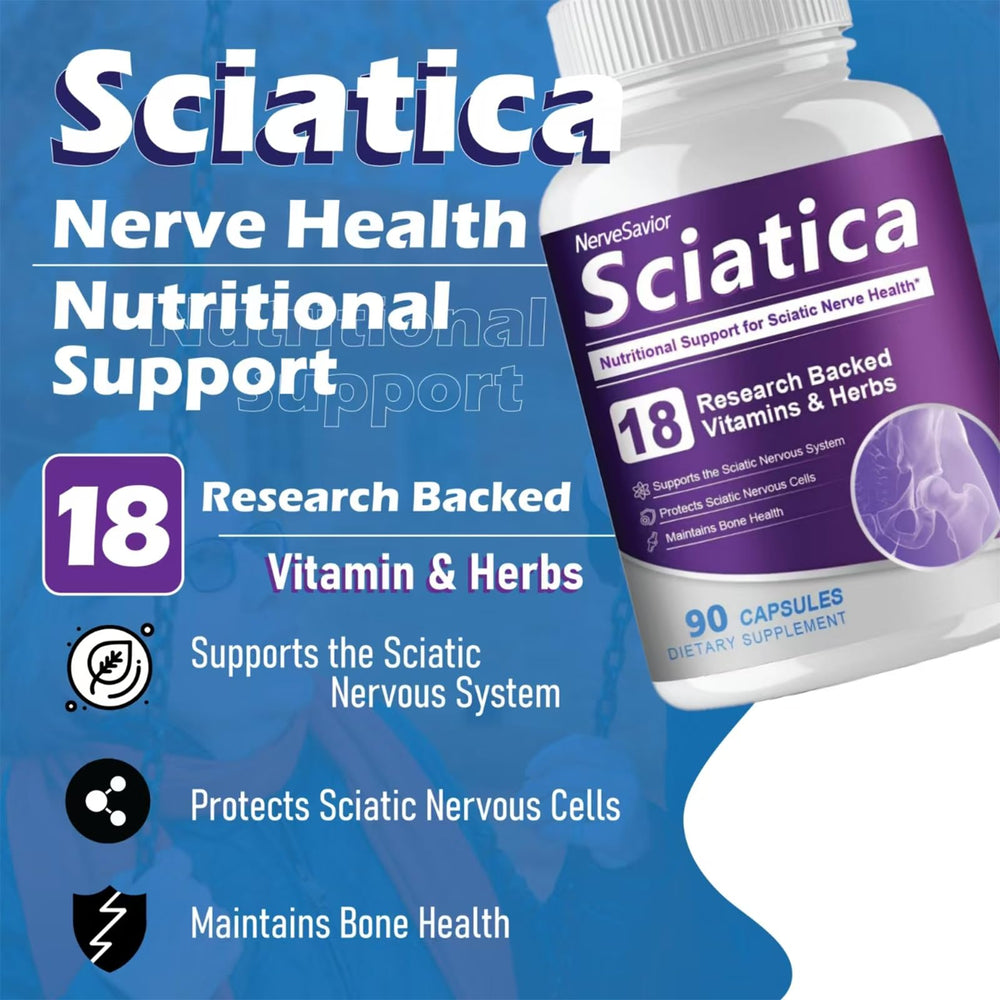 Nerve Savior bottle in hand shows easy-to-swallow capsules for daily use.