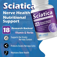 Nerve Savior bottle in hand shows easy-to-swallow capsules for daily use.