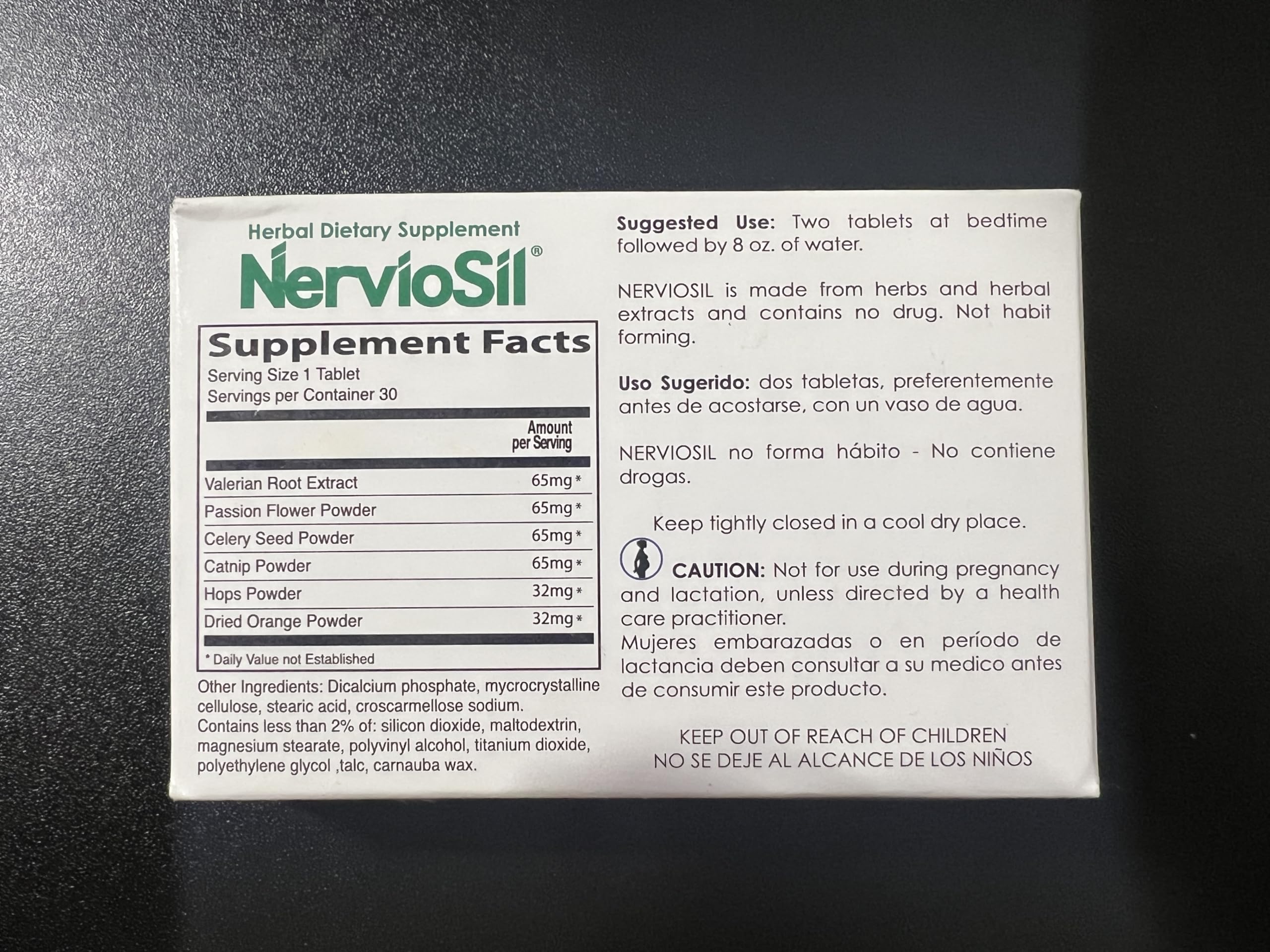 NervioSil bottle pour demonstrating easy daily use.