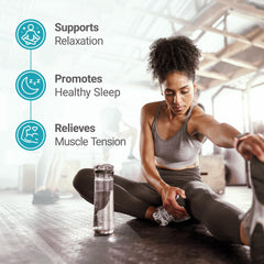 Nested Naturals magnesium glycinate bottle label highlights Albion TRACCS buffering for absorption