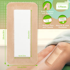 NEUHEILS absorbent pad 2x6 locks exudate and cushions wounds