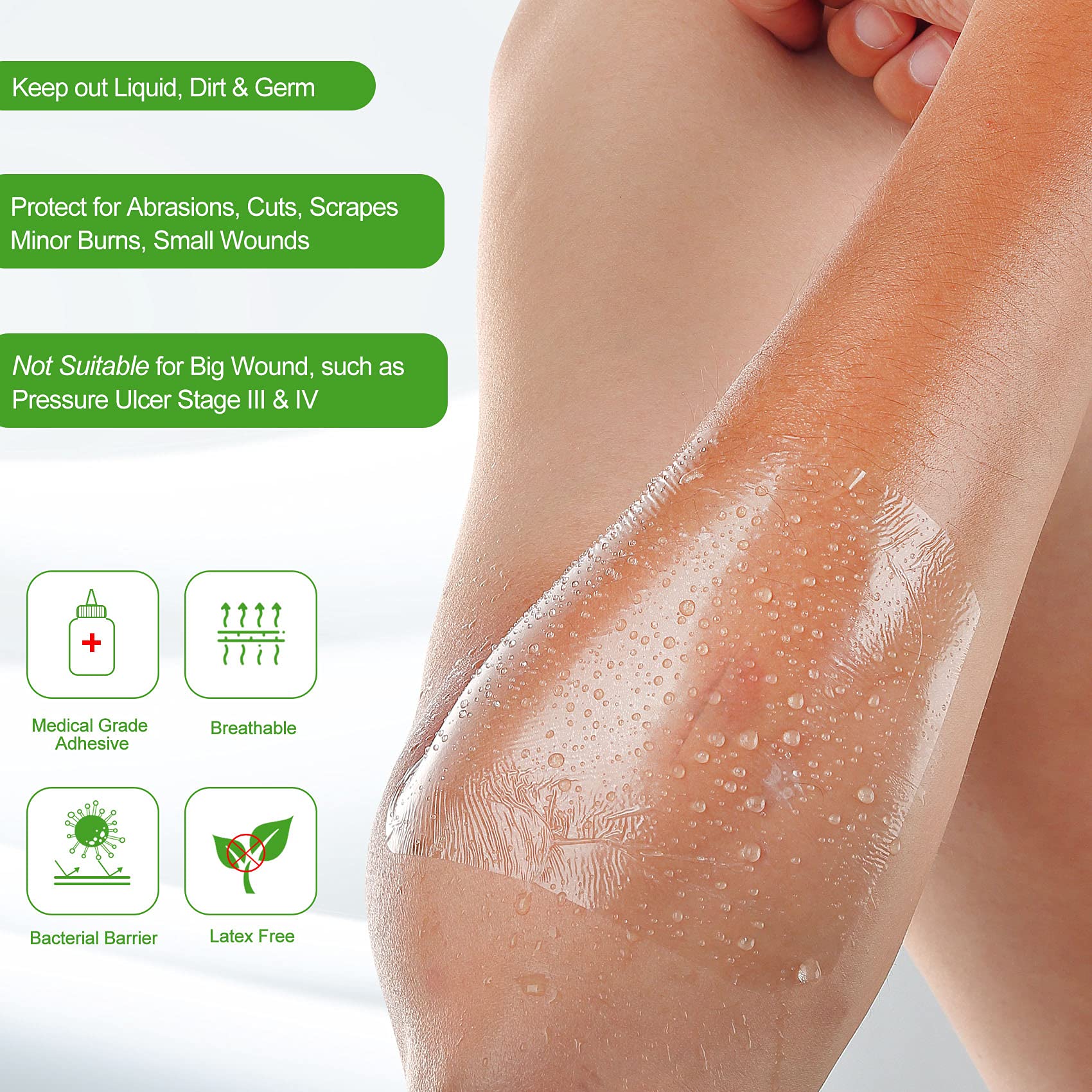 NeuHeils catheter shower cover dressing helps gentle cleansing