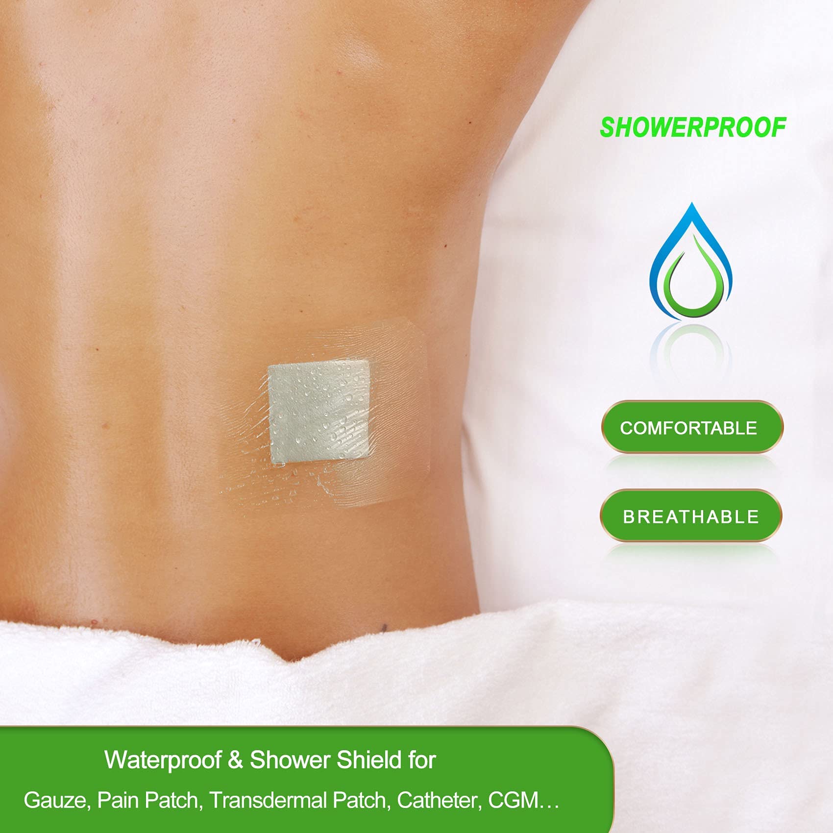 NEUHEILS clear film dressing keeps the wound visible and protected.