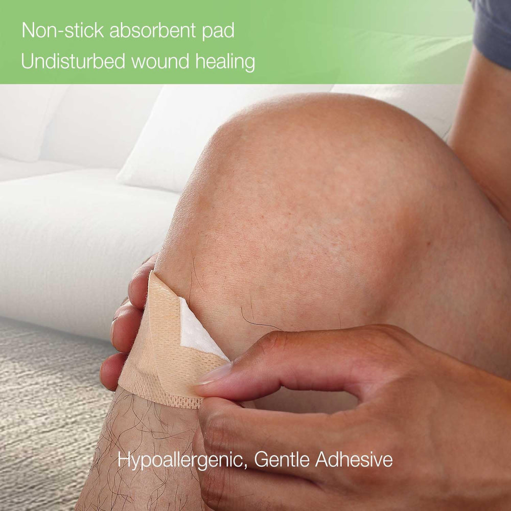 NeuHeils bandage being removed calmly, pain-free removal feature in action