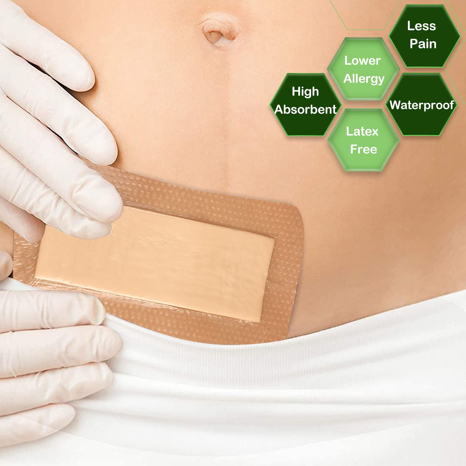 NEUHEILS postop dressing applied over knee joint supports movement