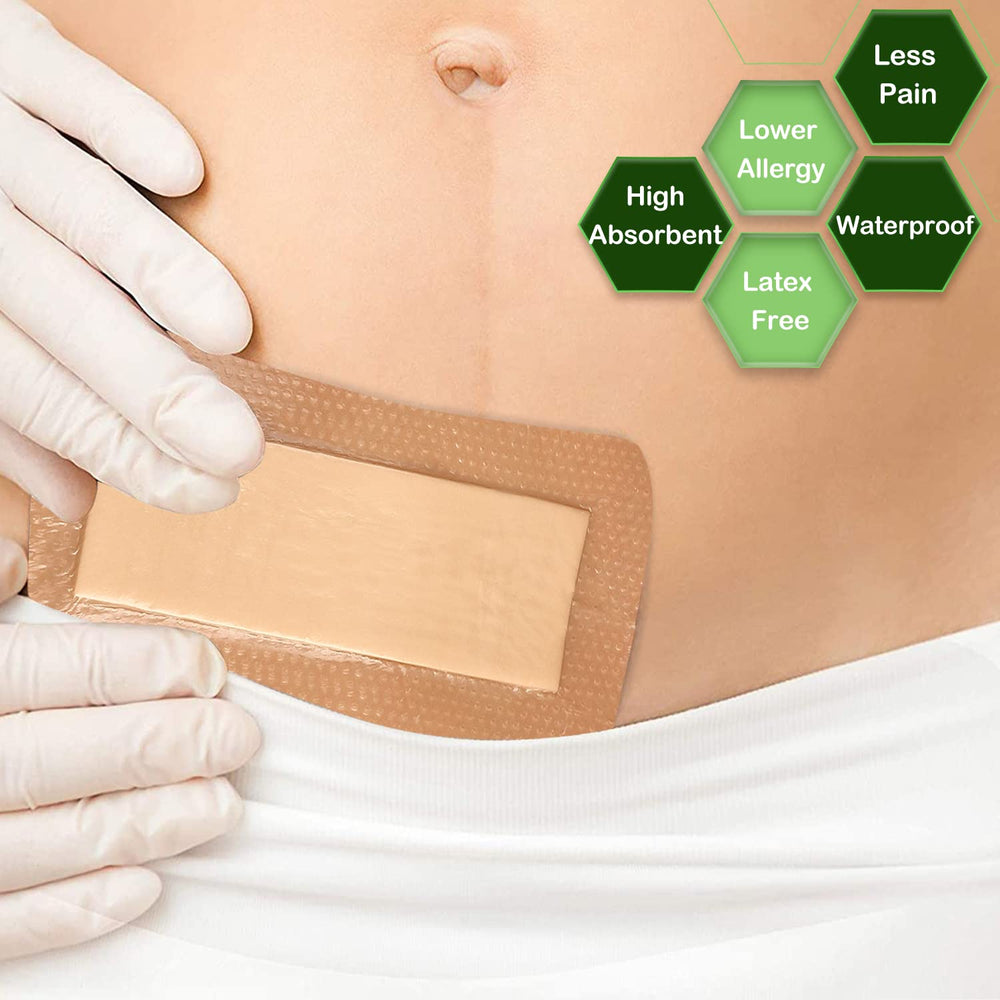 NEUHEILS postop dressing applied over knee joint supports movement
