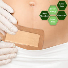 NEUHEILS postop dressing applied over knee joint supports movement