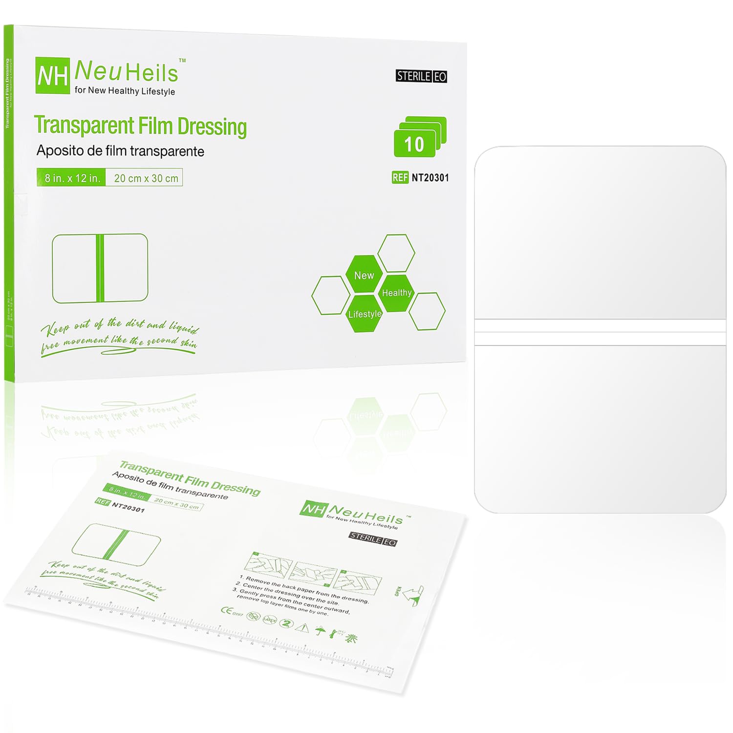 NeuHeils transparent film dressing for tattoo aftercare with waterproof protection