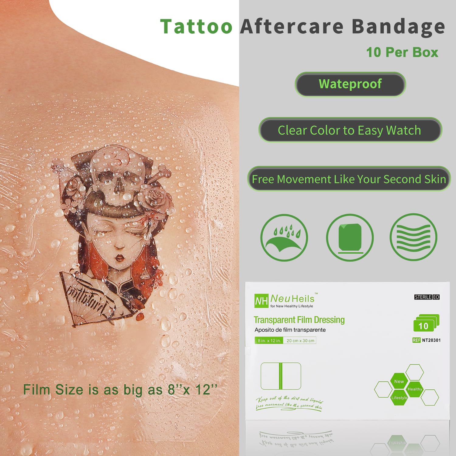 NeuHeils waterproof bandage acts as a shower shield during daily activities