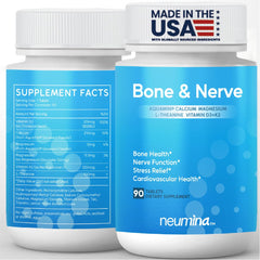 NEUMINA Bone & Nerve Complex bottle front view with vegan capsules for bone health