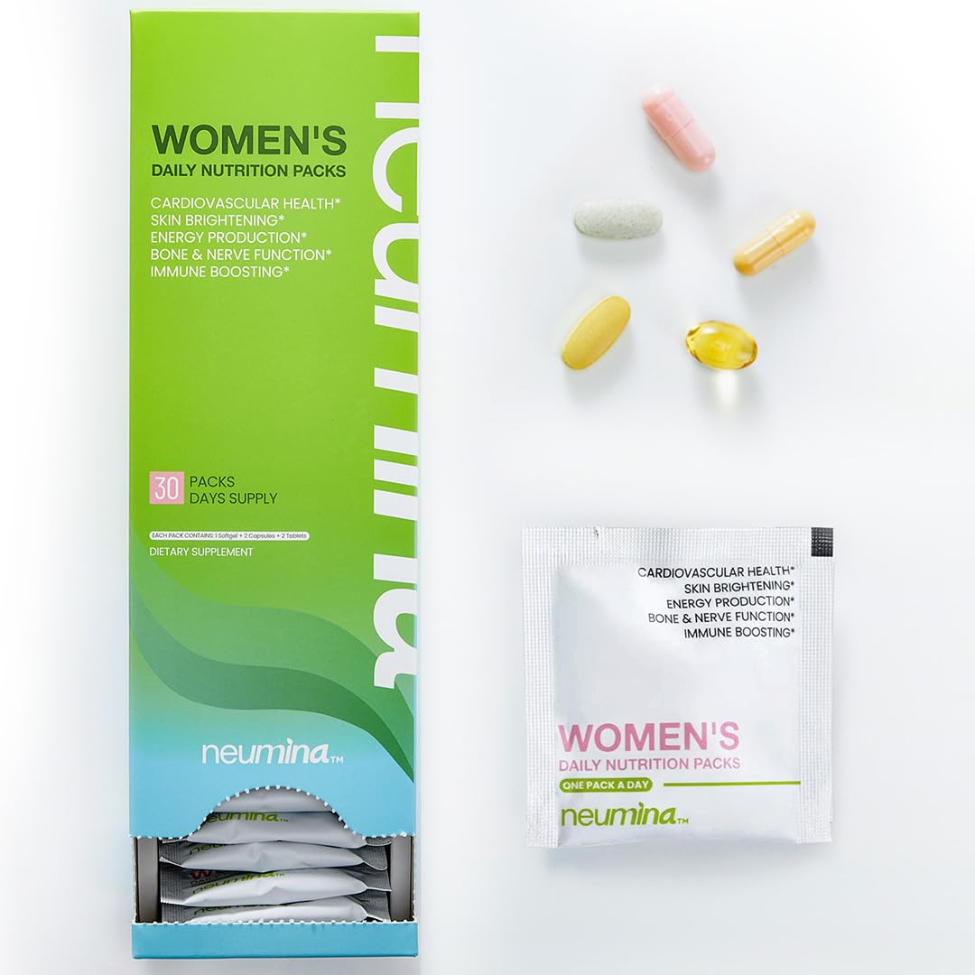 NEUMINA women multivitamin bottle offers daily nutrient support for energy and balance.