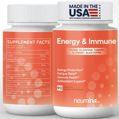 NEUMINA Women's Energy & Immune Complex bottle front label signals daily energy support.