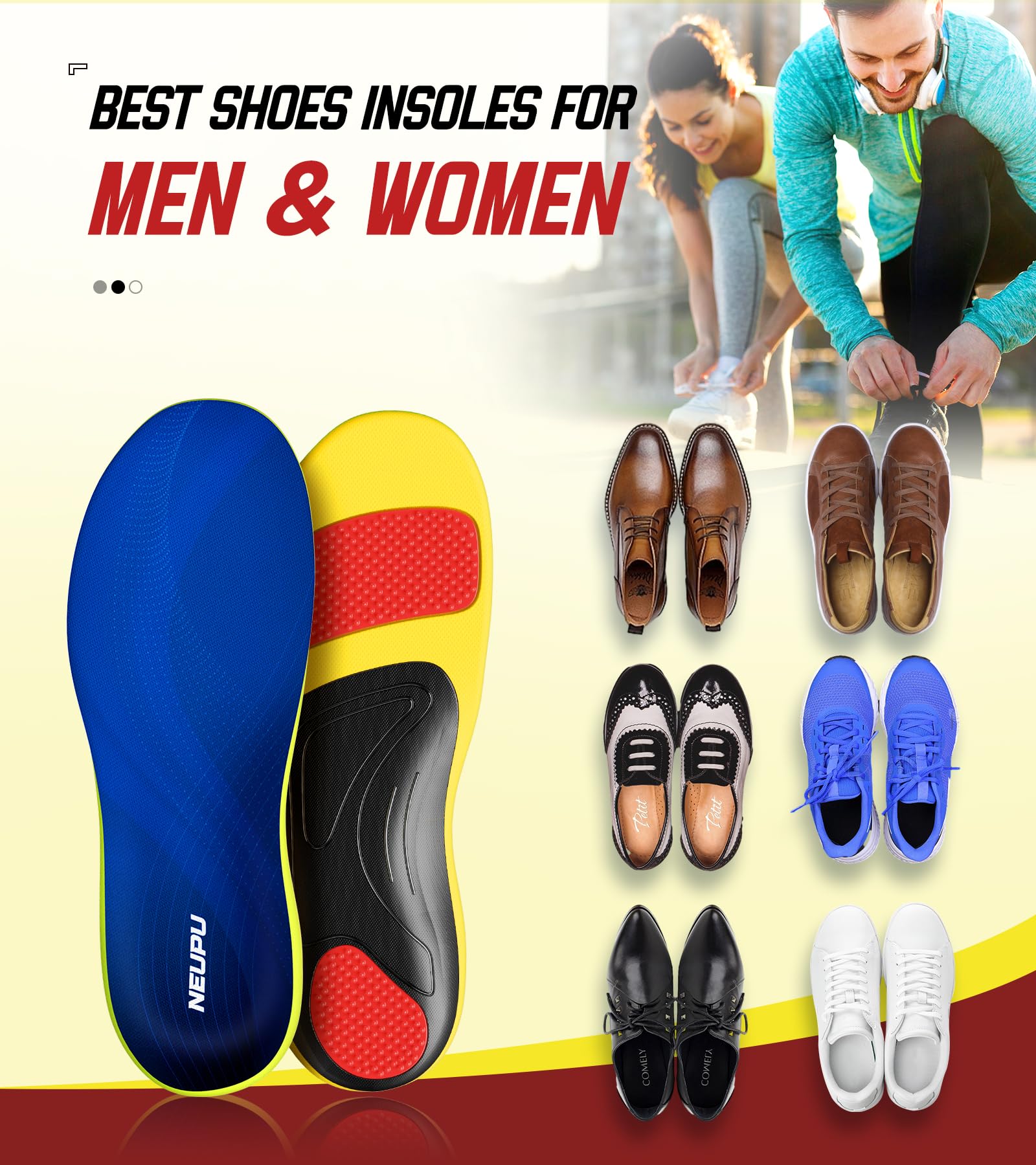 NEUPU breathable velvet fabric top layer keeps feet cool.