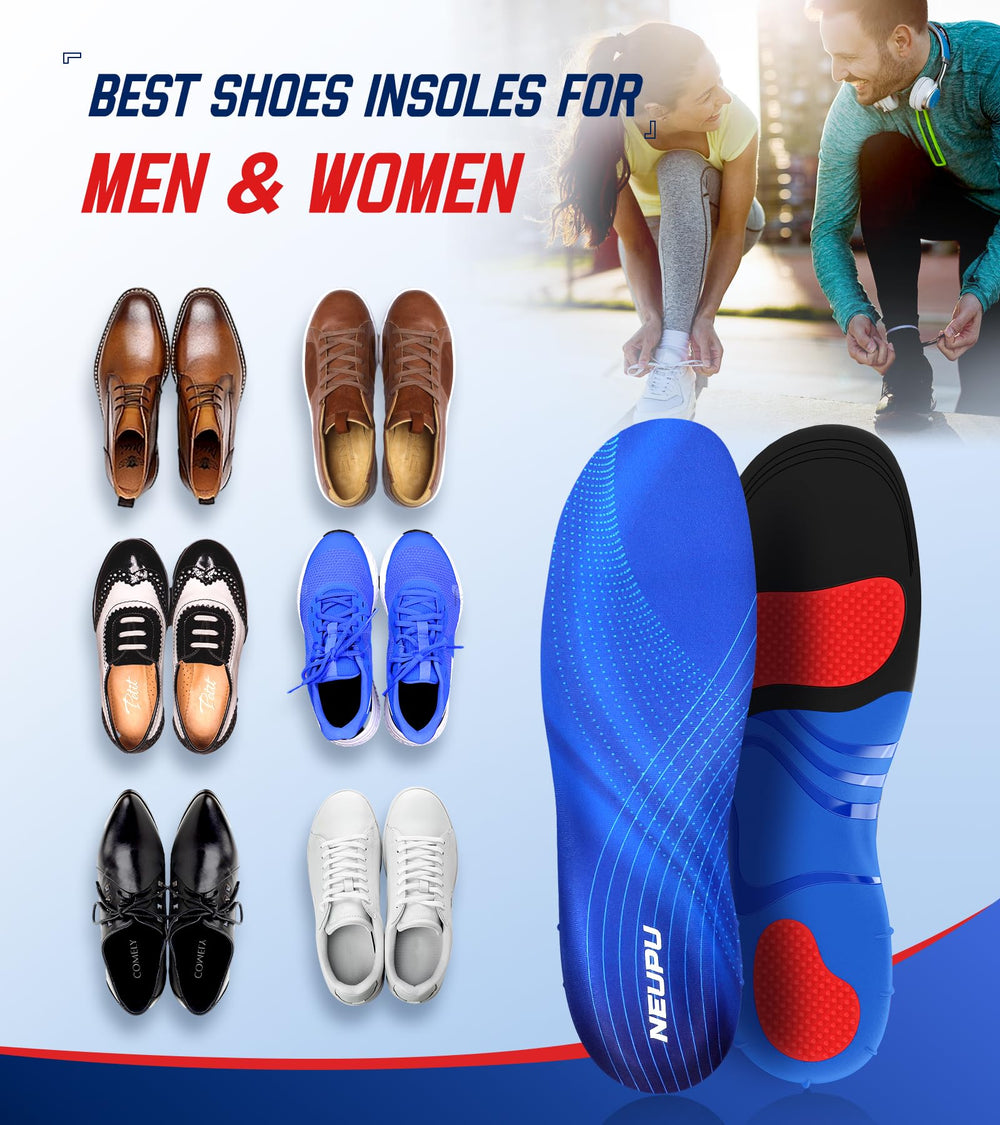 NEUPU five-sizes adaptable insole fits many shoe types.