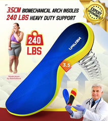 NEUPU plantar fasciitis insoles breathable velvet fabric rear view keeps feet cool