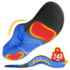 NEUPU plantar fasciitis insoles front view with cushioned arch support