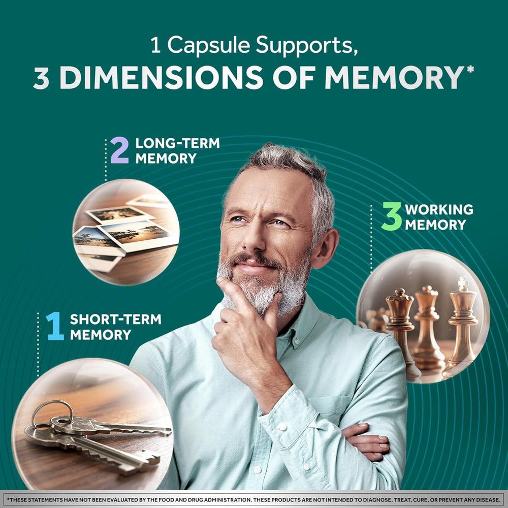 NEURIVA Memory 3D capsules close-up for focused daily use