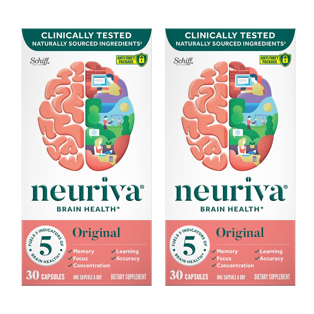 Neuriva Original bottle standup for daily focus and memory support.