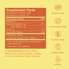 Closeup of Neuro Calm and Clarity mints highlighting sugar-free formula.