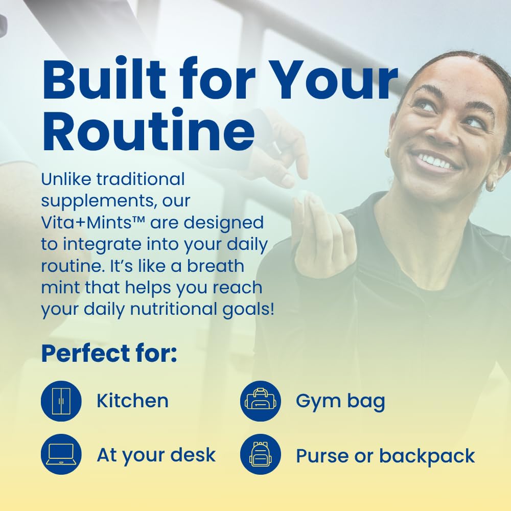 Neuro D3K2 mint travel scene, carry-friendly health boost