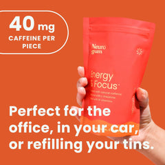 Neuro Energy & Focus Gum pieces for on-the-go alertness and focus.