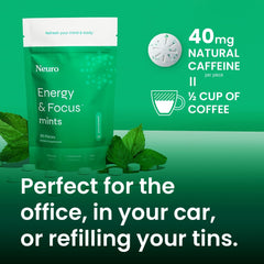 Open Neuro tin with mints ready for quick focus during study or workouts.