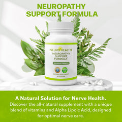 Neuro Health Nerve Support capsules pouring for daily nerve care.