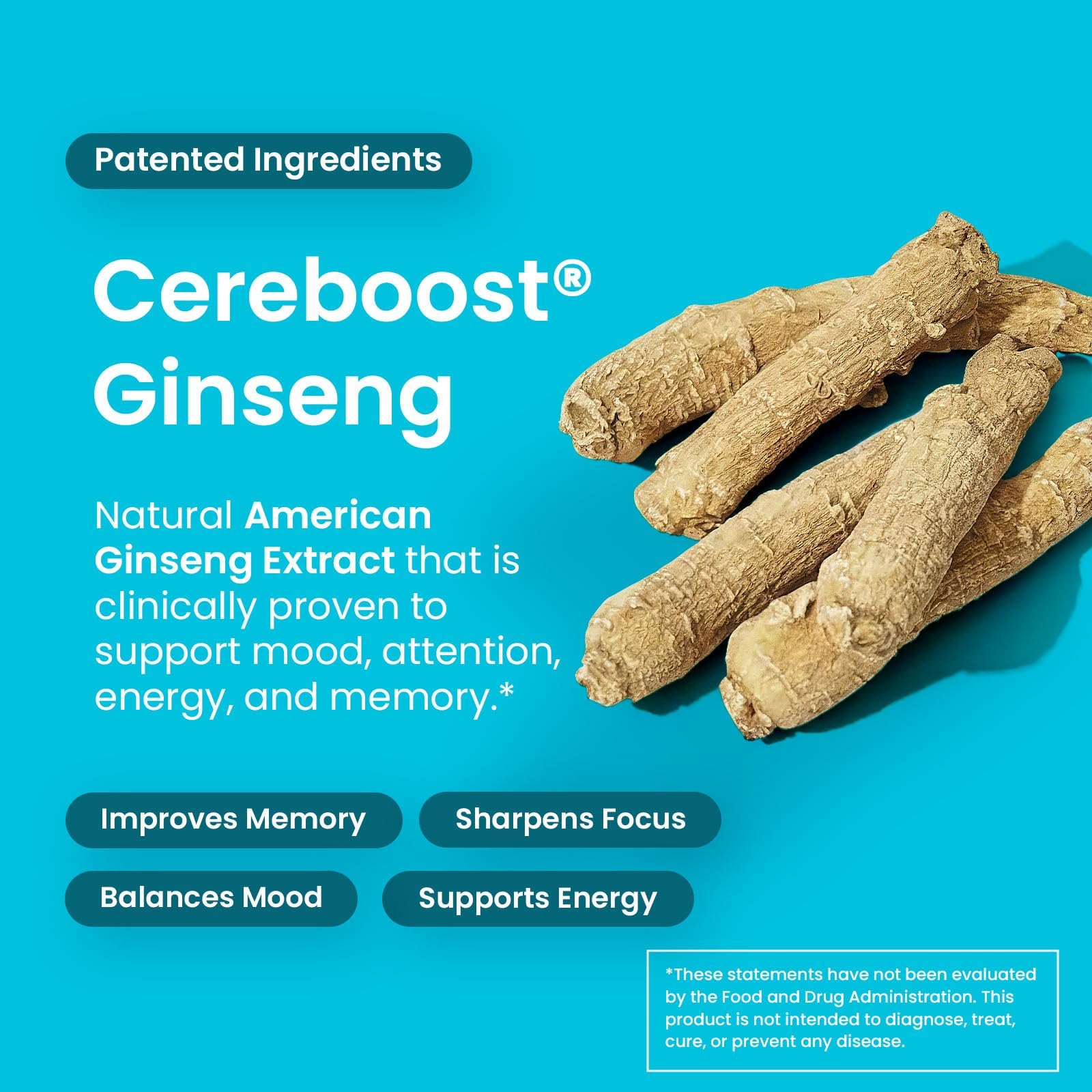 Zero sugar label on Neuro Memory & Focus Gum emphasizing clean cognitive support