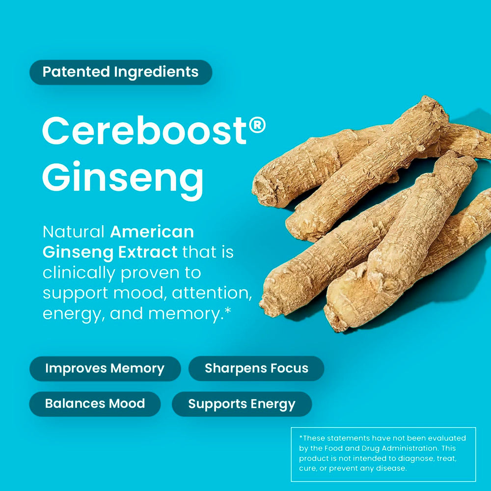Zero sugar label on Neuro Memory & Focus Gum emphasizing clean cognitive support