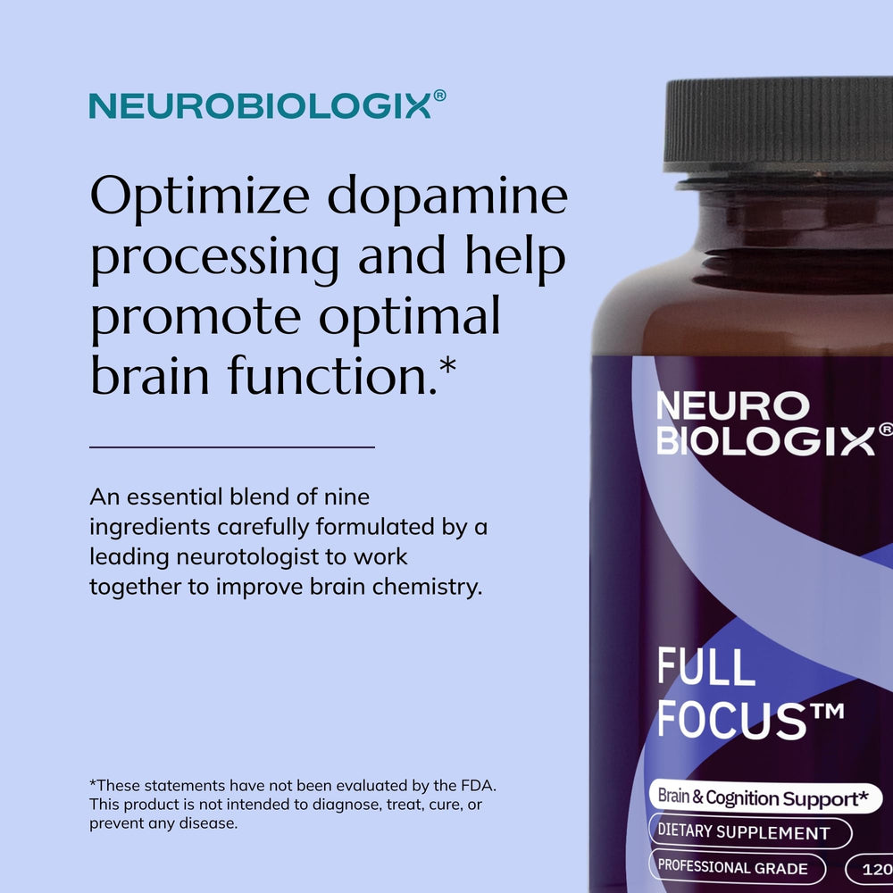 Neurobiologix Full Focus capsules poured in hand for scale.
