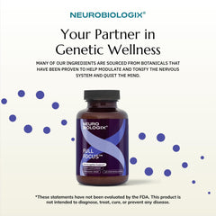 Neurobiologix Full Focus capsules with orange flavor on display.