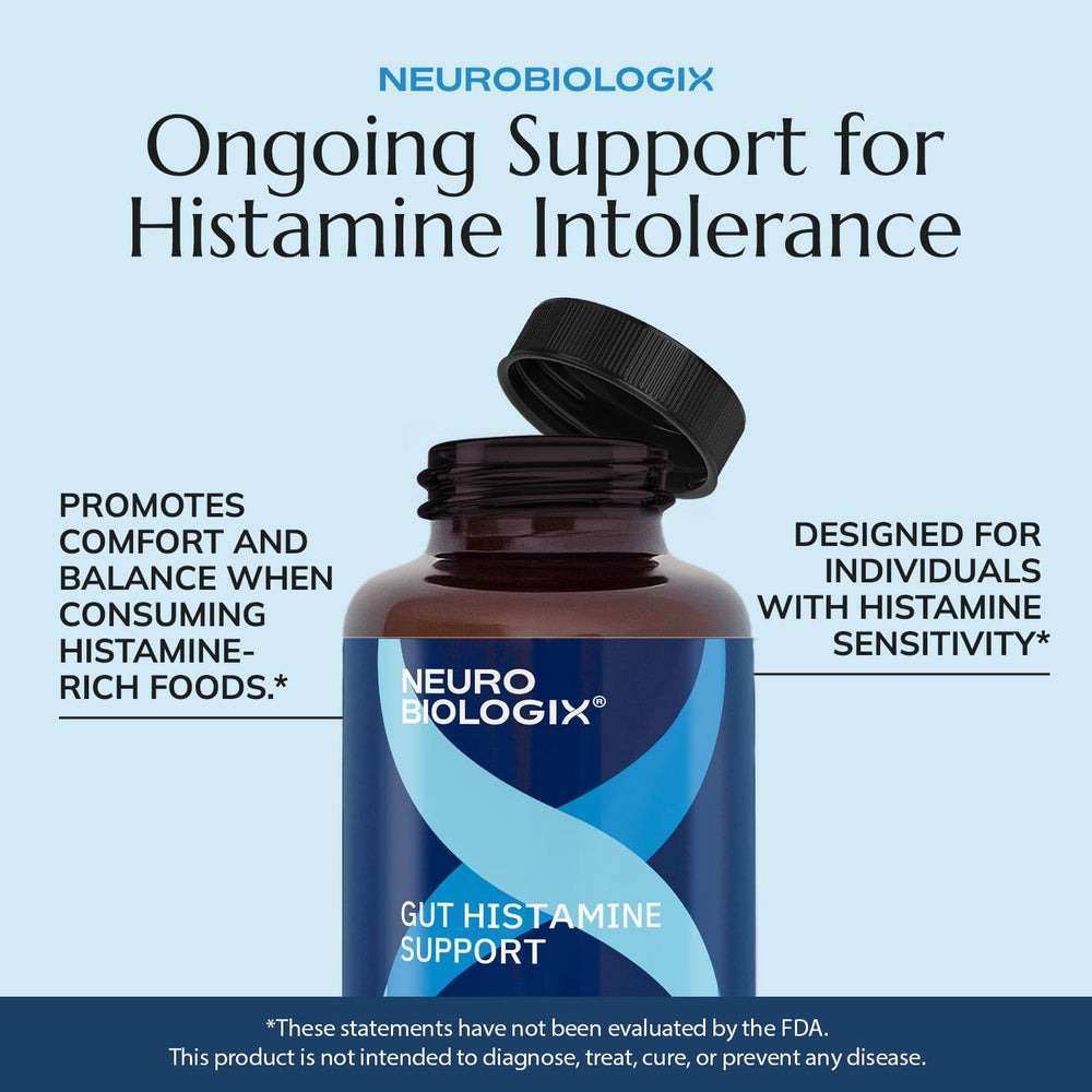 Neurobiologix Gut Histamine Support ready for dining out use.