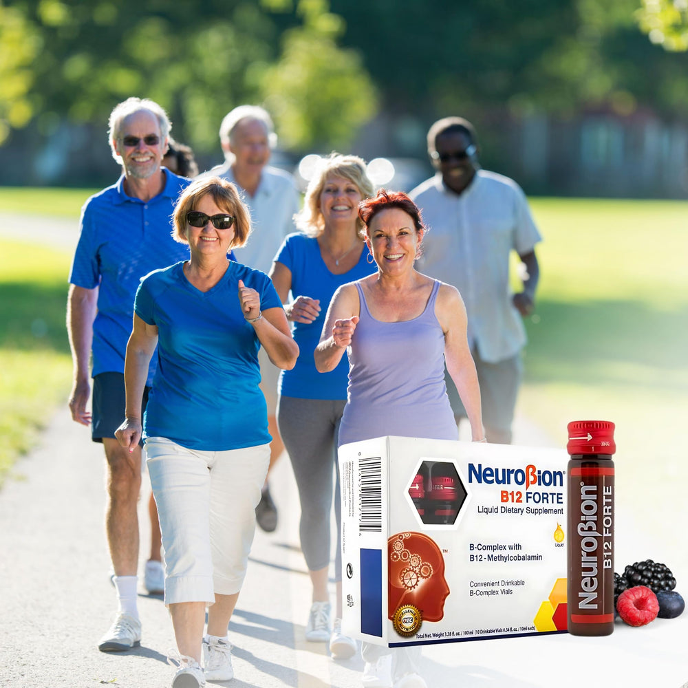 Neurobion B12 Forte glass for precise dosing.