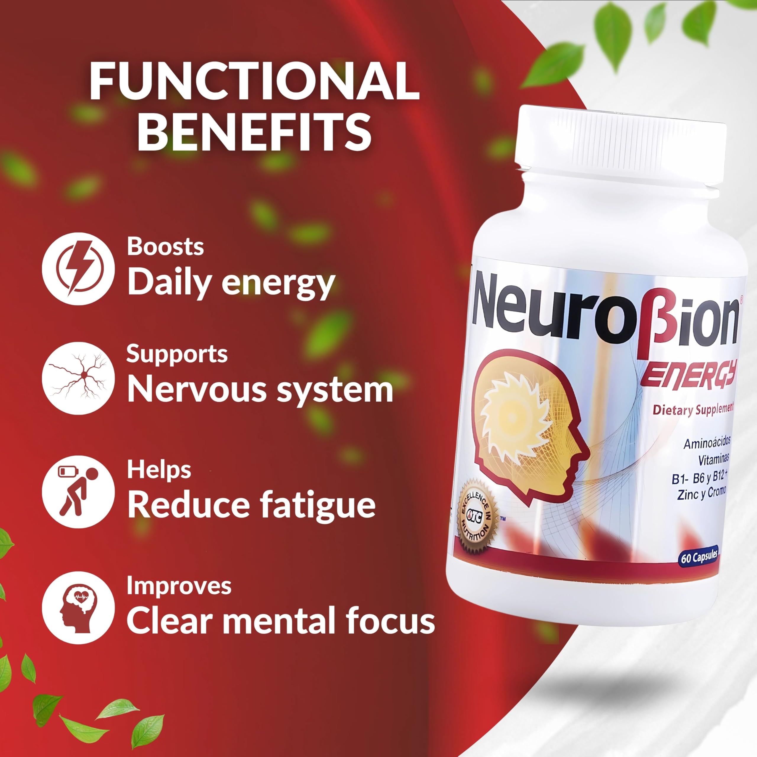 Neurobion Energy bottle cap focuses on alertness and daily focus.