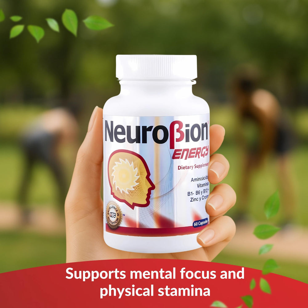Neurobion Energy packaging showcases vitamin B complex for memory support.