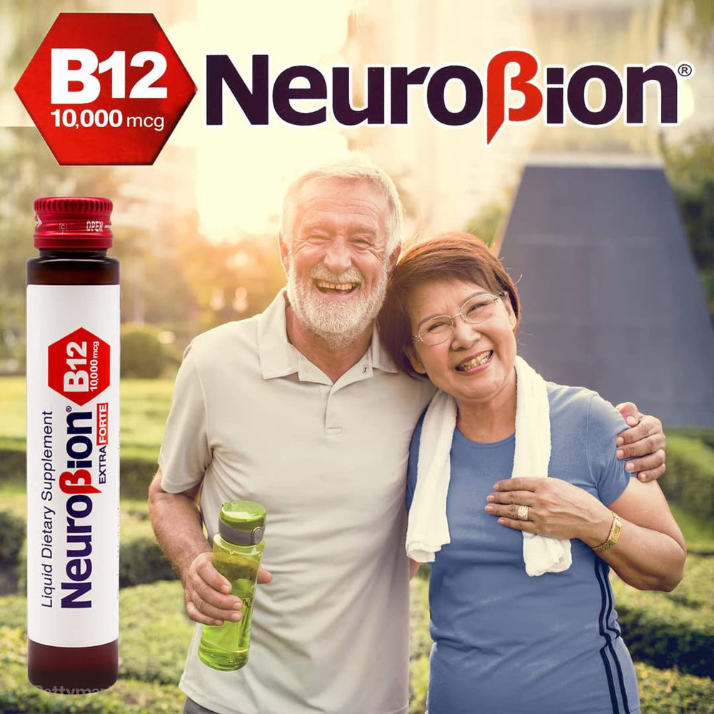 Neurobion Extra Forte vial in hand for on-the-go use